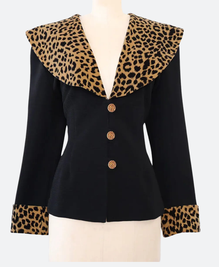 Sabrina Carpenter NYC Leopard Blazer
