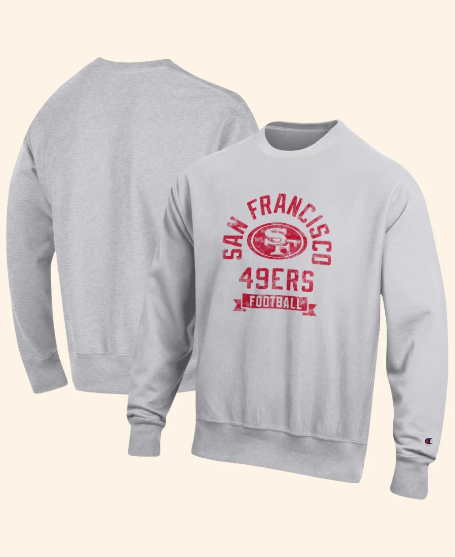 San Francisco 49ers Champion Reverse Weave Sweatshirt Front And Back Image