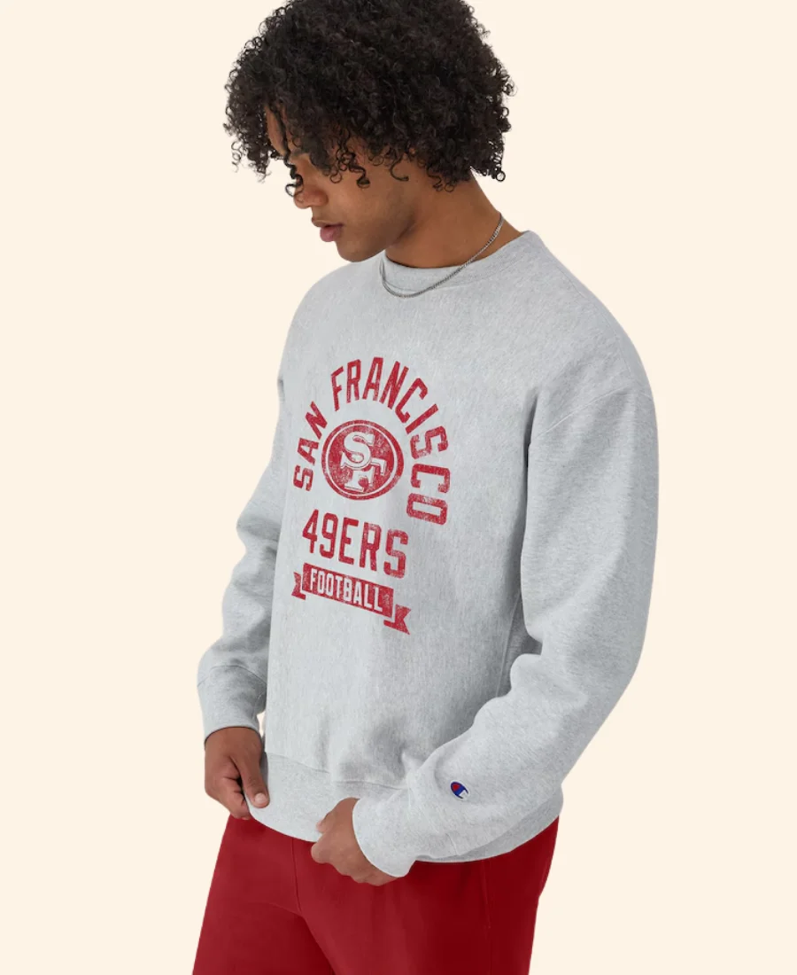 San Francisco 49ers Champion Reverse Weave Sweatshirt Sleeves Image