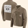 San Francisco 49ers x Darius Rucker Tan Trucker Jacket Front And Back Image