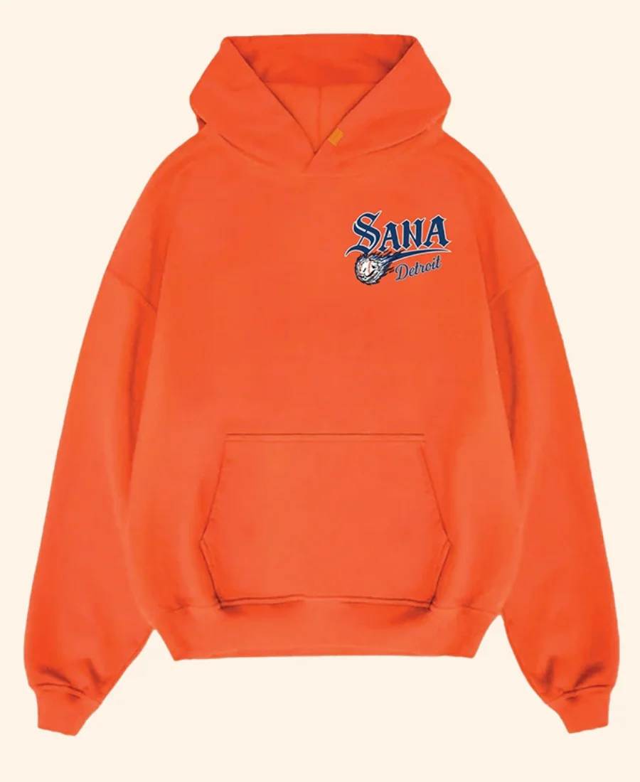 Sana X Detroit Tarik Skubal Hoodie Orange Front Image