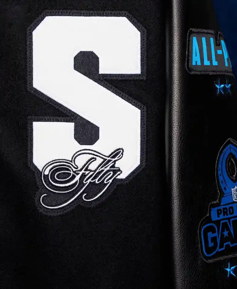 Seattle Seahawks Top 50 Players Varsity Jacket Arm Zoom Image
