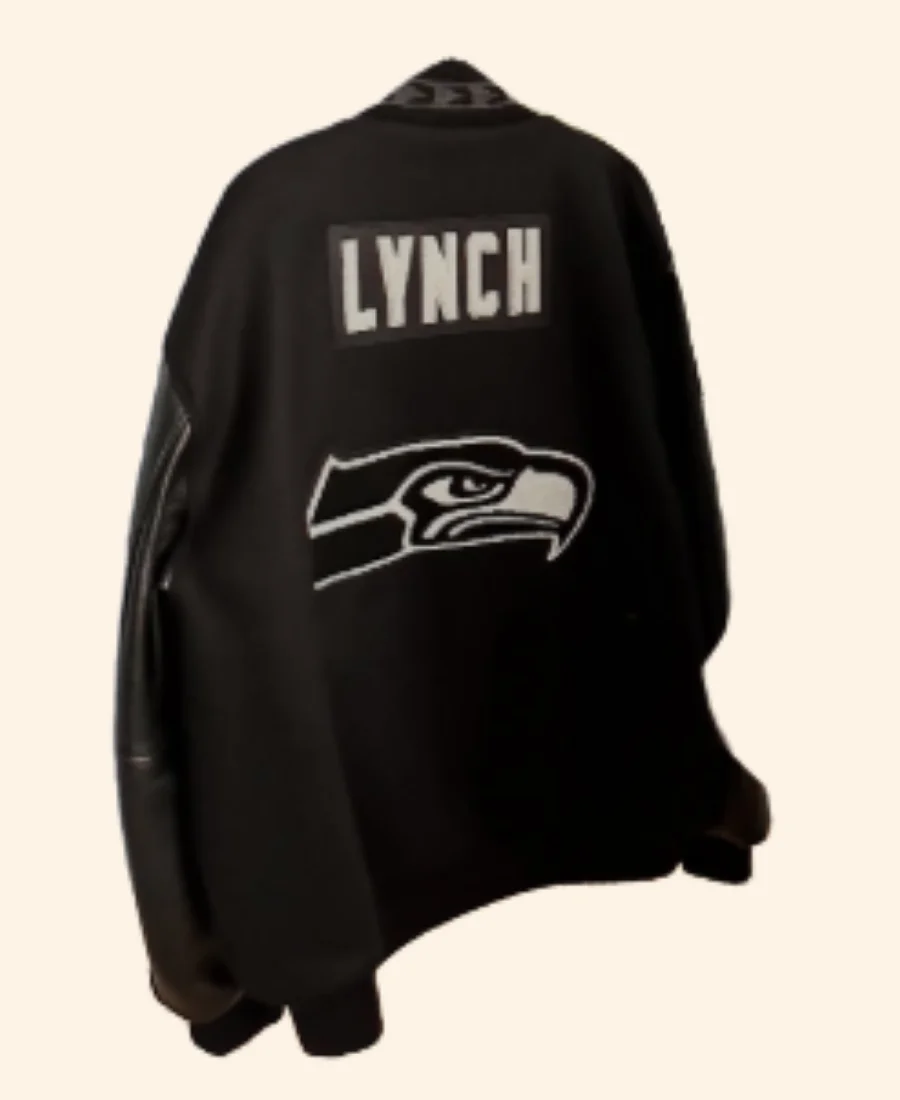 Seattle Seahawks Top 50 Players Varsity Jacket Style 01 Back Image