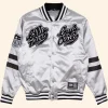 Silver BBC X Majestic Eva Stadium Jacket Front Image
