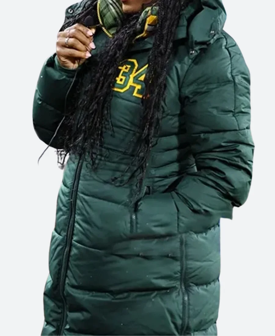 Simone Biles Green Bay Packers Puffer Coat