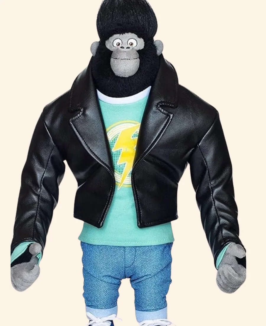 Sing Movie Johnny The Gorilla Leather Jacket Front Image