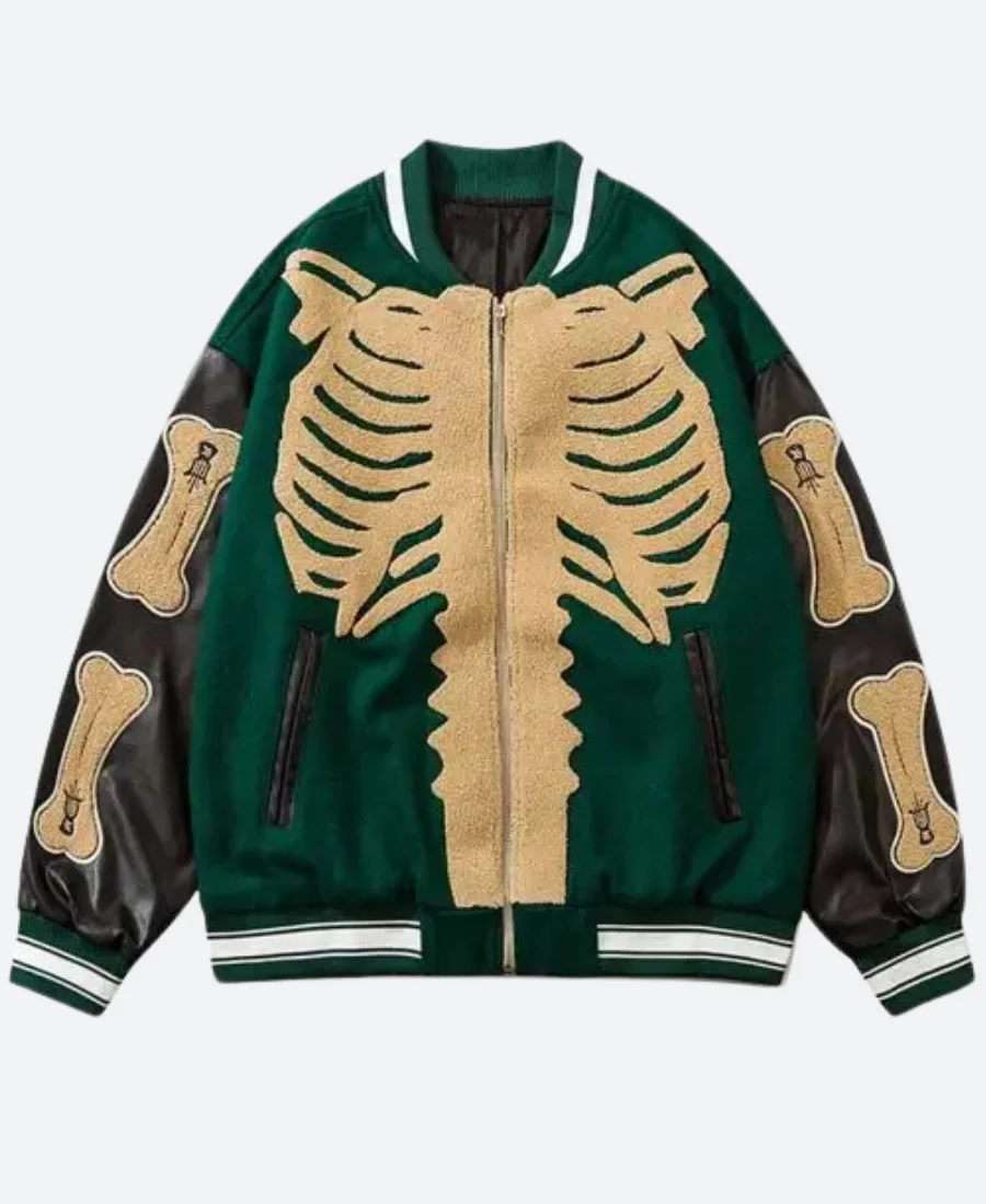 Skeleton Bones Varsity Jacket