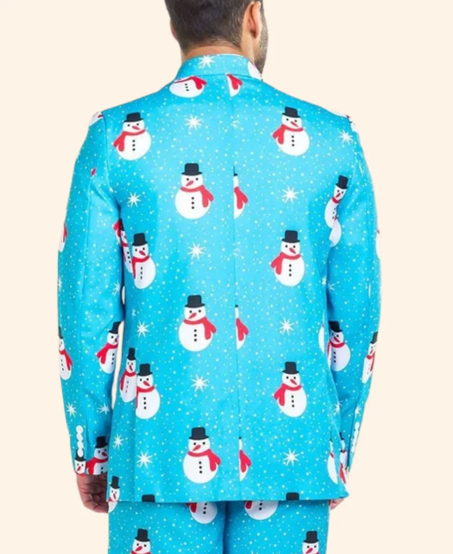 Snowman Christmas Blazer Back Image