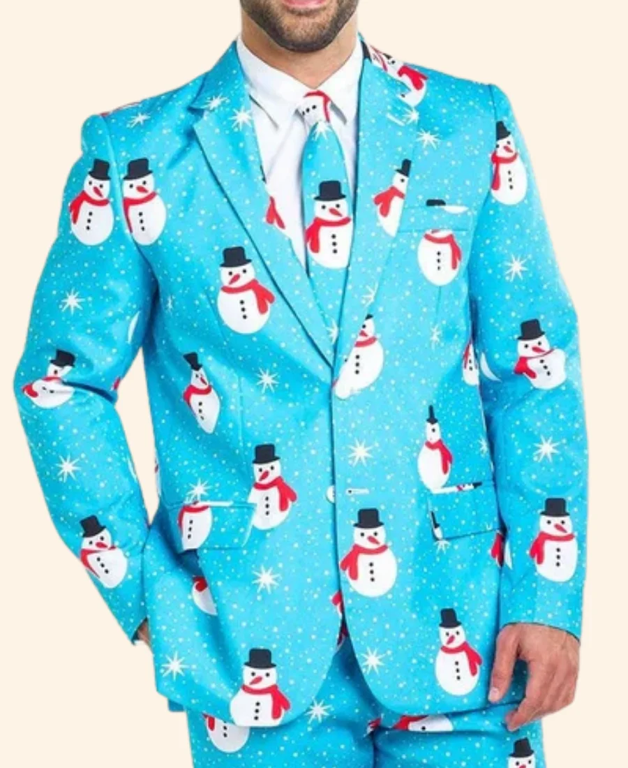 Snowman Christmas Blazer Front Image