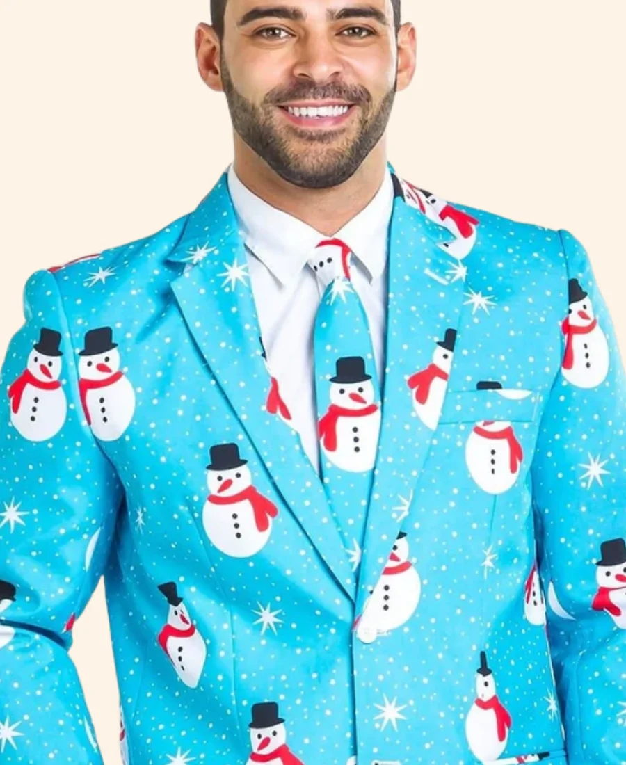 Snowman Christmas Blazer Front