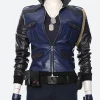 Sonya Blade Mortal Kombat 11 Leather Jacket Front Image