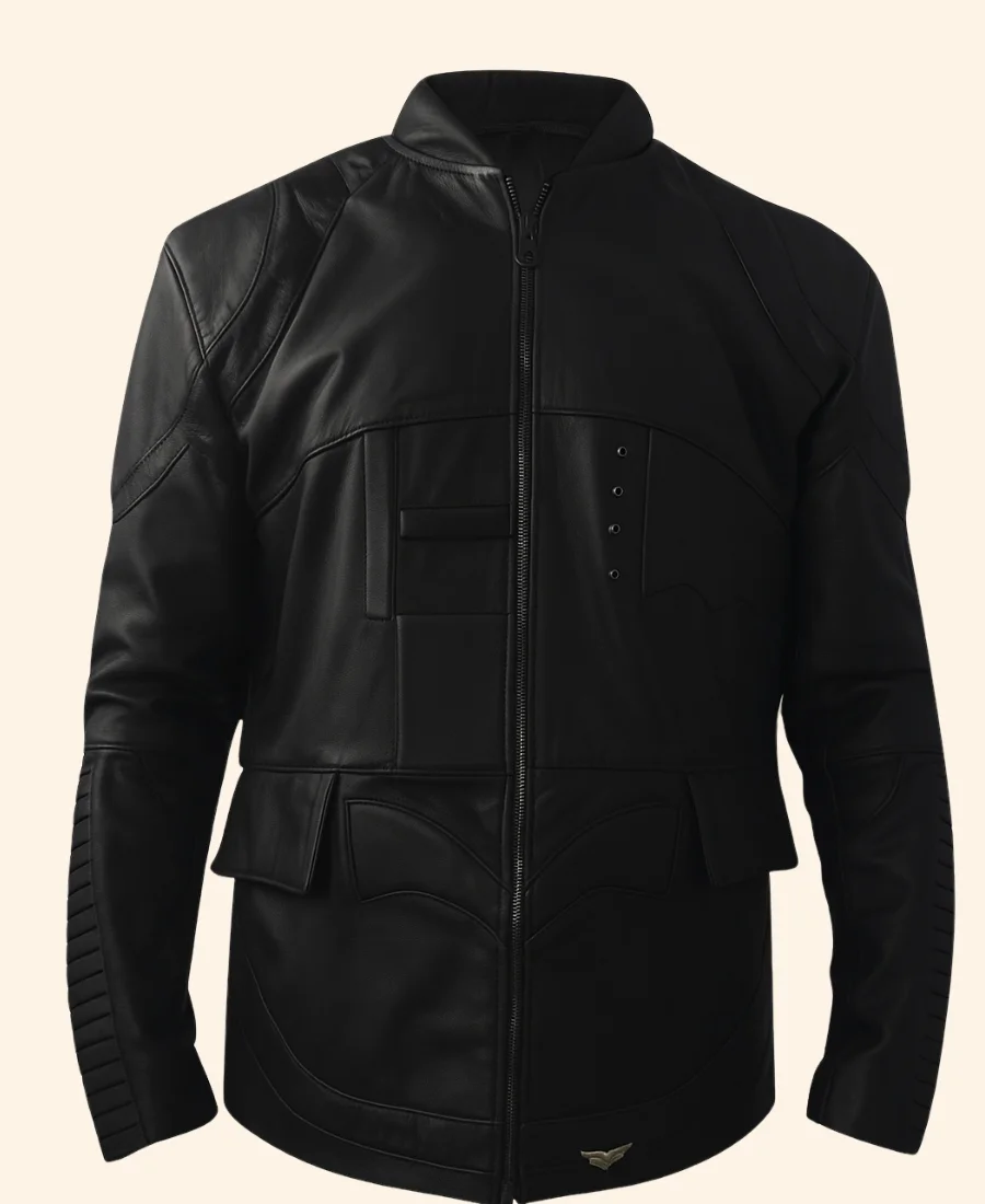 Star Wars Stormtrooper Armor Leather Jacket Black Front Image