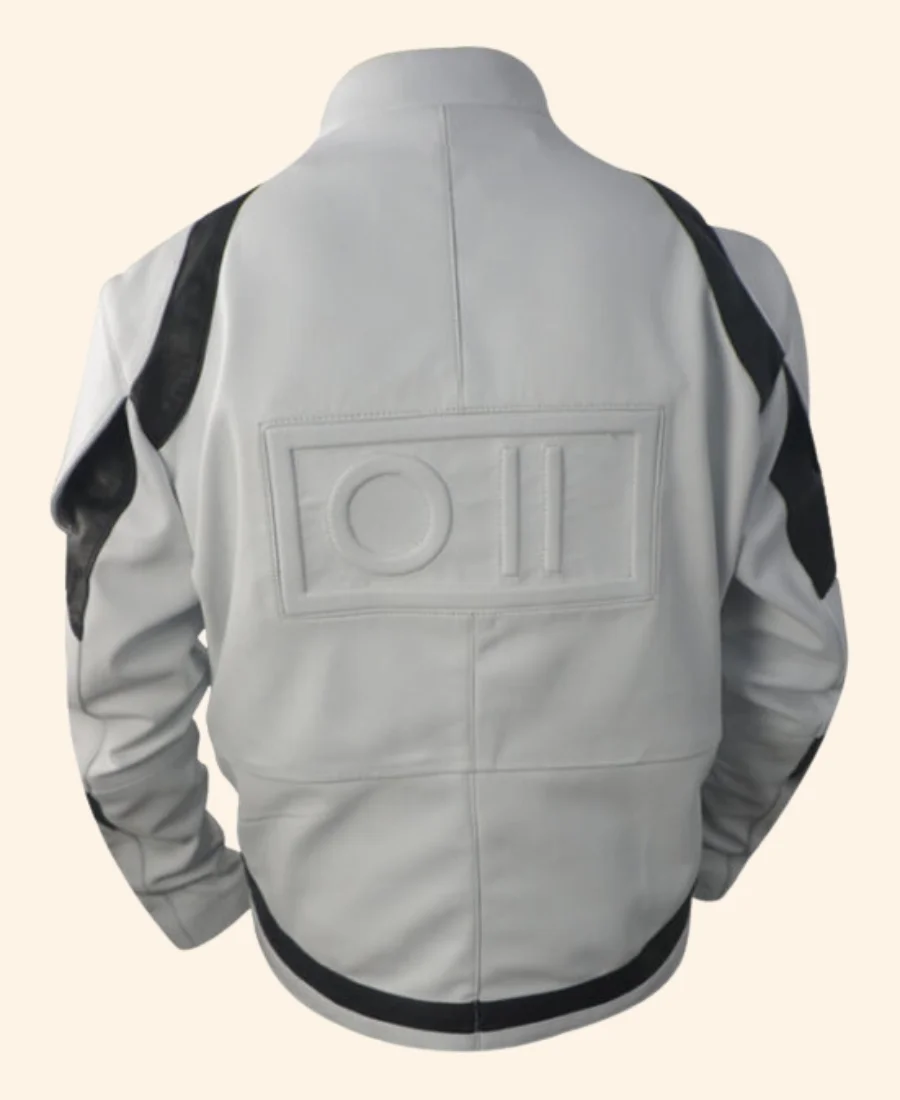 Star Wars Stormtrooper Armor Leather Jacket White Back Image