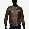 Stranger Things Steve Harrington Leather Jacket Front Image