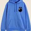 Stussy 8 Ball Hoodie Blue Front Image