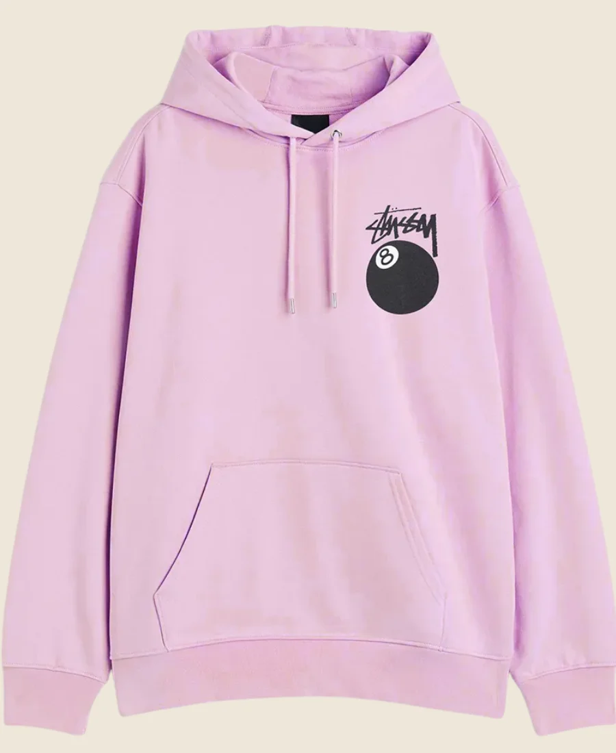 Stussy 8 Ball Hoodie Purple Front Image