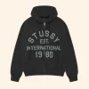 Stussy Established Zip Hoodie Black Front Image