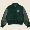 Stussy Script Oval Varsity Jacket Front Image