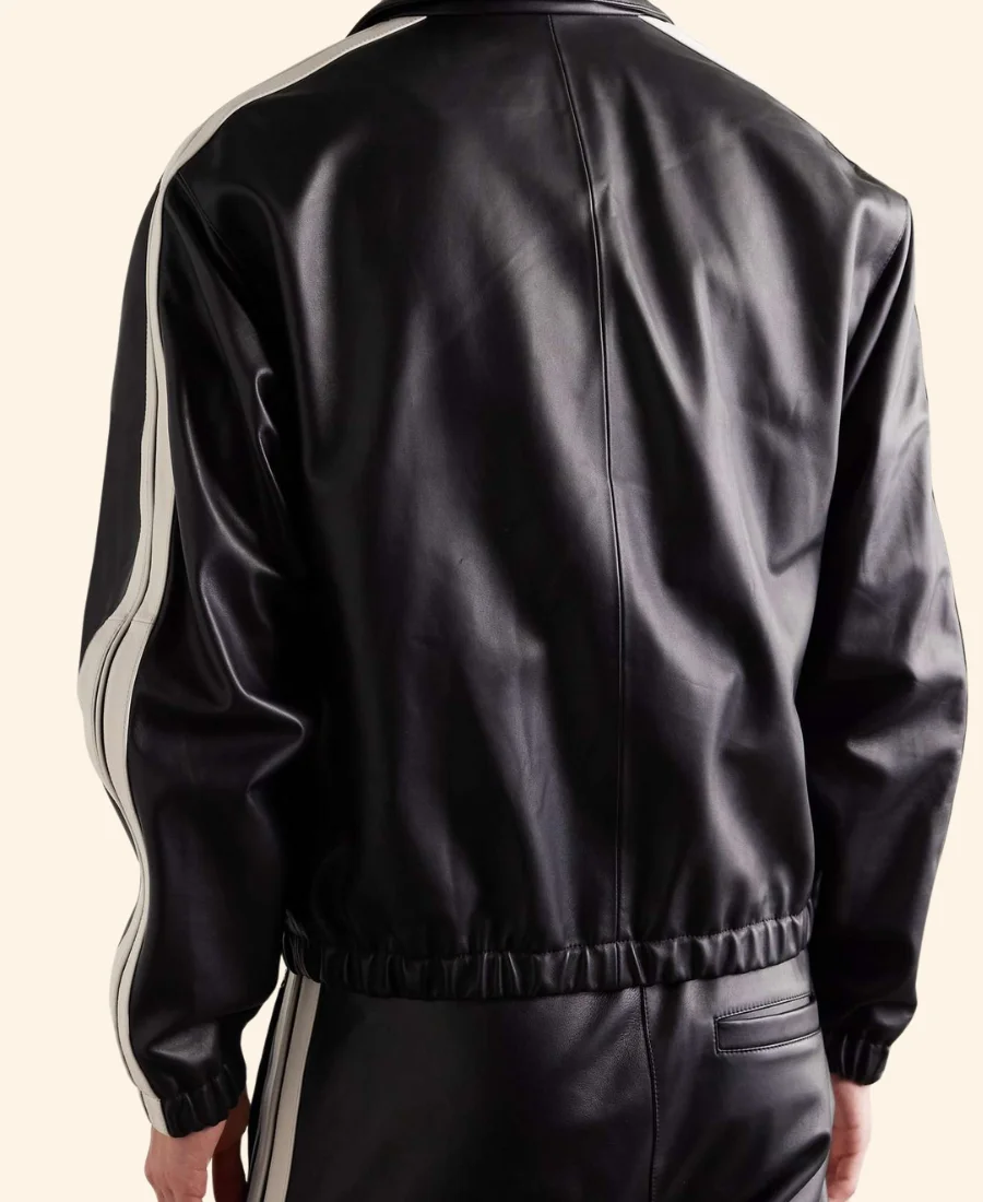 Style Me For Christmas Tedee Maxwell Leather Track Jacket Back Image