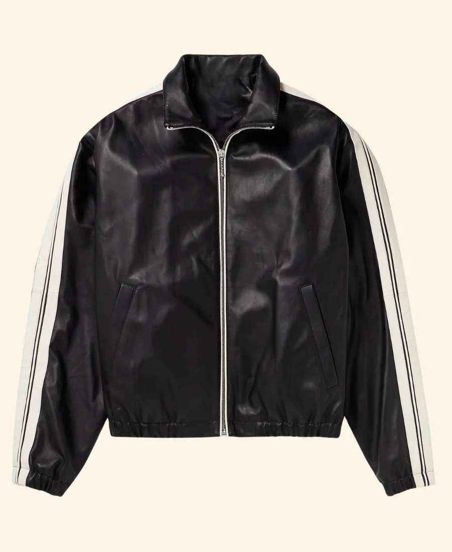 Style Me For Christmas Tedee Maxwell Leather Track Jacket Front Image