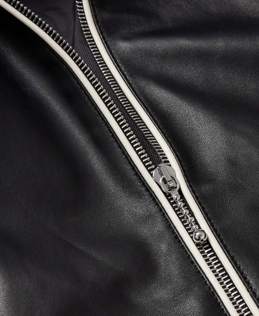 Style Me For Christmas Tedee Maxwell Leather Track Jacket Zip Image