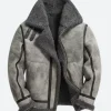 Subteran Dracu Negrescu Shearling Leather Jacket Front Image
