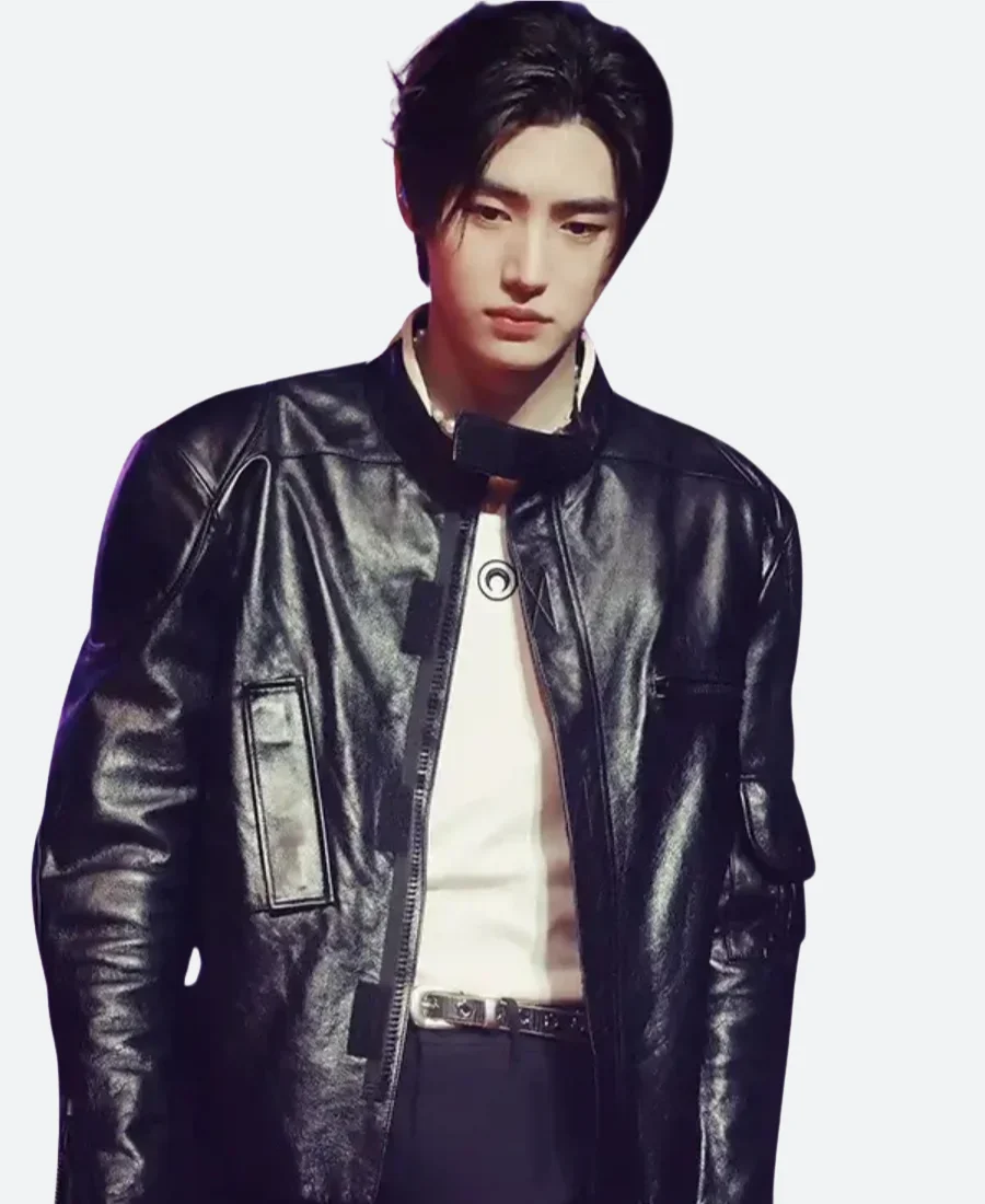 Sunghoon Biker Leather Jacket