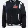 Super Bowl Lix Erin Andrews Varsity Jacket Front Image