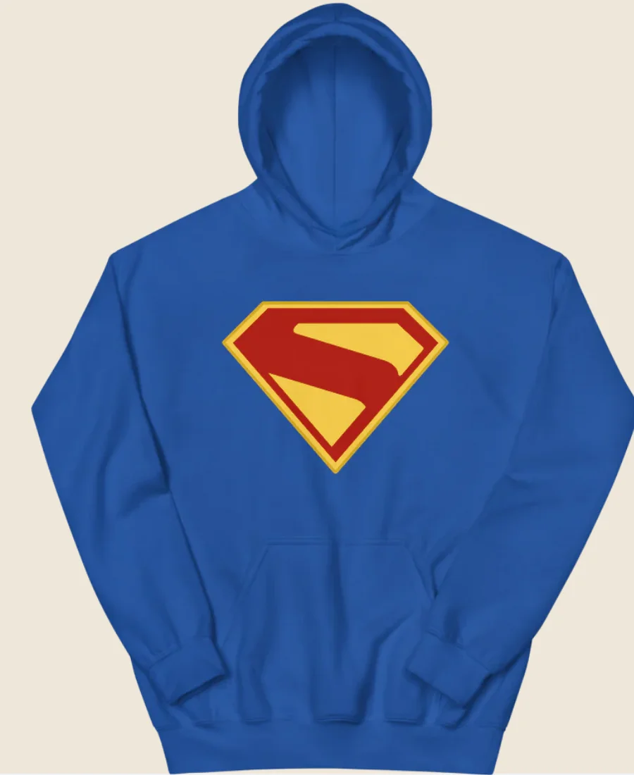 Superman 2025 Hoodie Blue Front Image