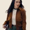 Superman Lois Lane Suede Leather Jacket Front Image