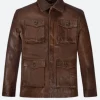 Supernatural S07 Dean Winchester Leather Jacket Front Image