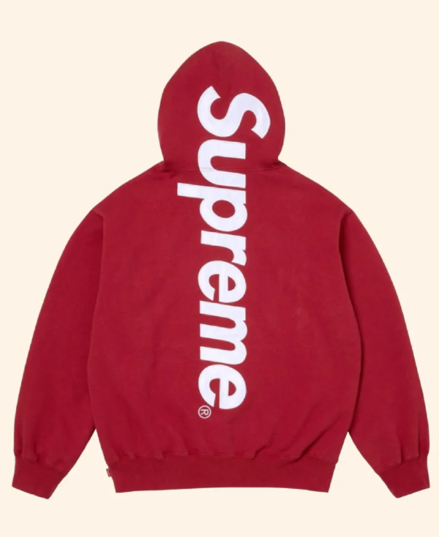 Supreme Applique Hoodie Red back image
