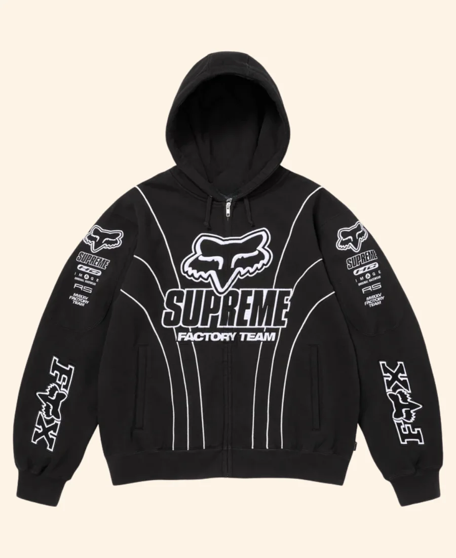 Supreme Fox Racing Jacket Black Front Image