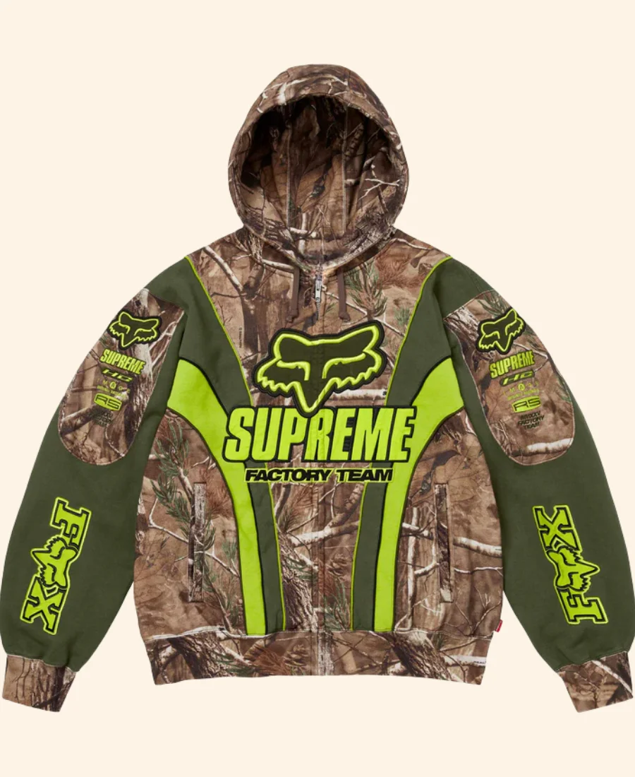 Supreme Fox Racing Jacket Brown Front Image