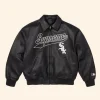 Supreme X Chicago White Sox Leather Jacket Black Front Image