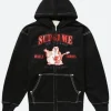 Supreme X True Religion Black Hoodie Front Image