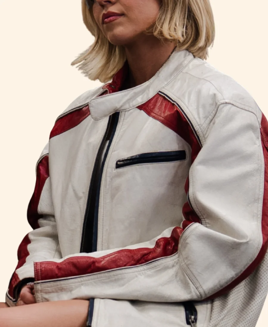 Sydney Sweeney NASCAR Championship Jacket Closure Image