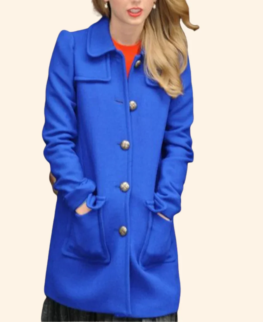 Taylor Swift Blue Coat Front Image