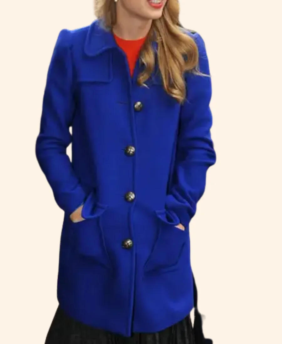 Taylor Swift Blue Coat Full Image
