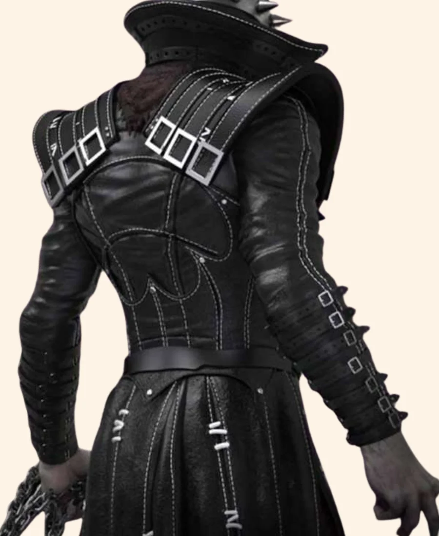 The Batman Who Laughs Leather Coat Back Image