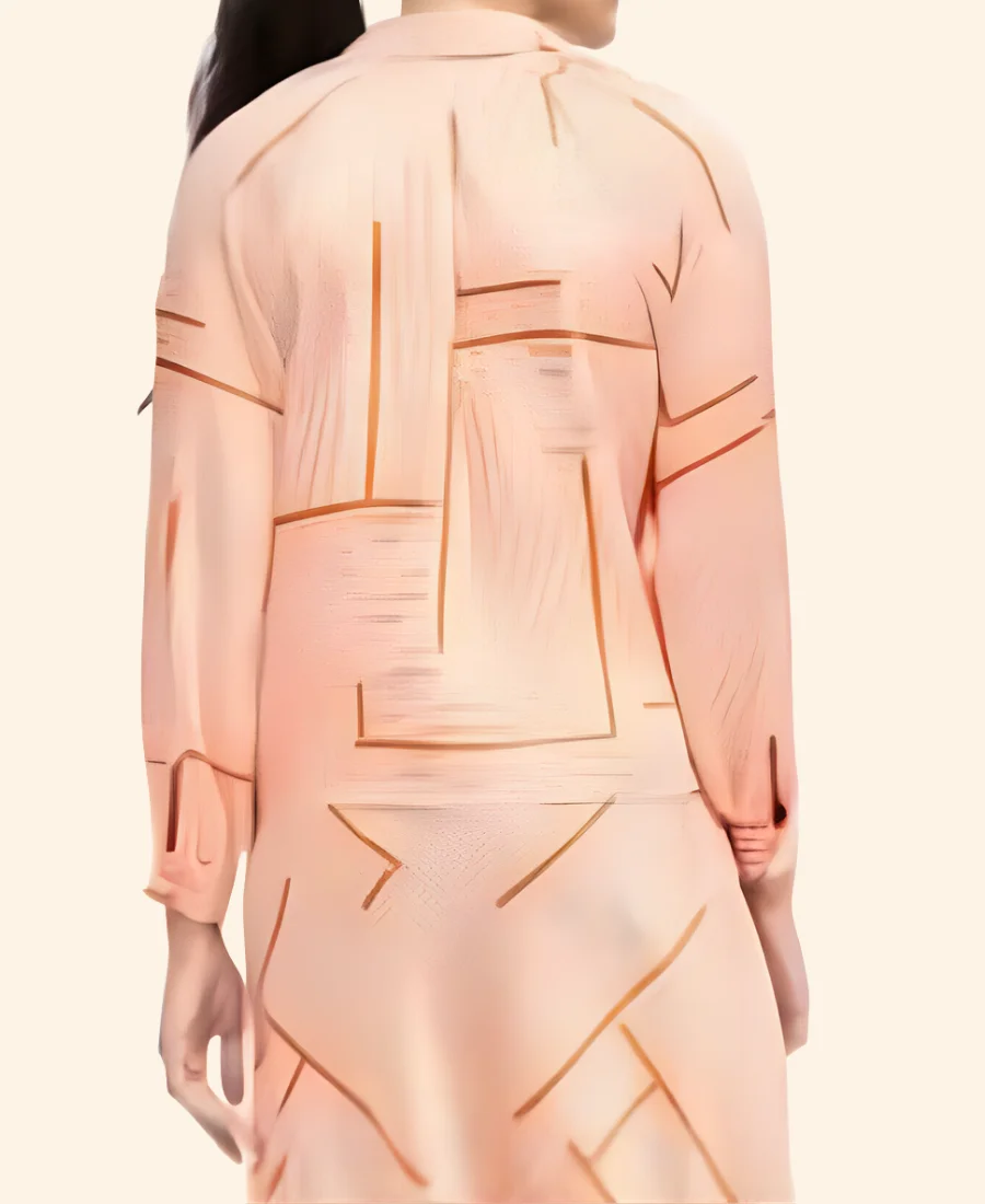 The Bold And The Beautiful Brooke Logan Geometric Print Shirt Back Image