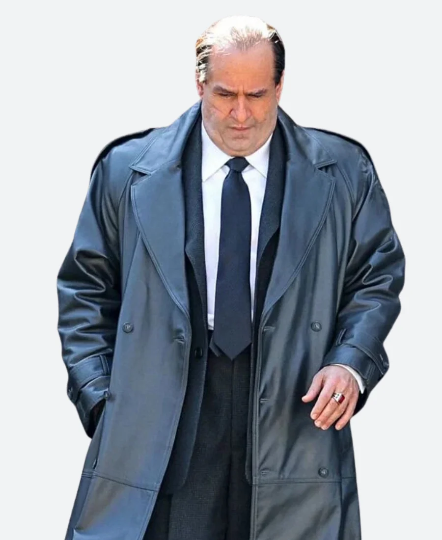 The Penguin Oswald Oz Cobb Leather Trench Coat