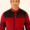 The Running Man 2025 Glen Powell Red Jacket Front Image