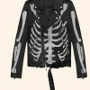 The Skeleton Halloween Leather Jacket Front Image