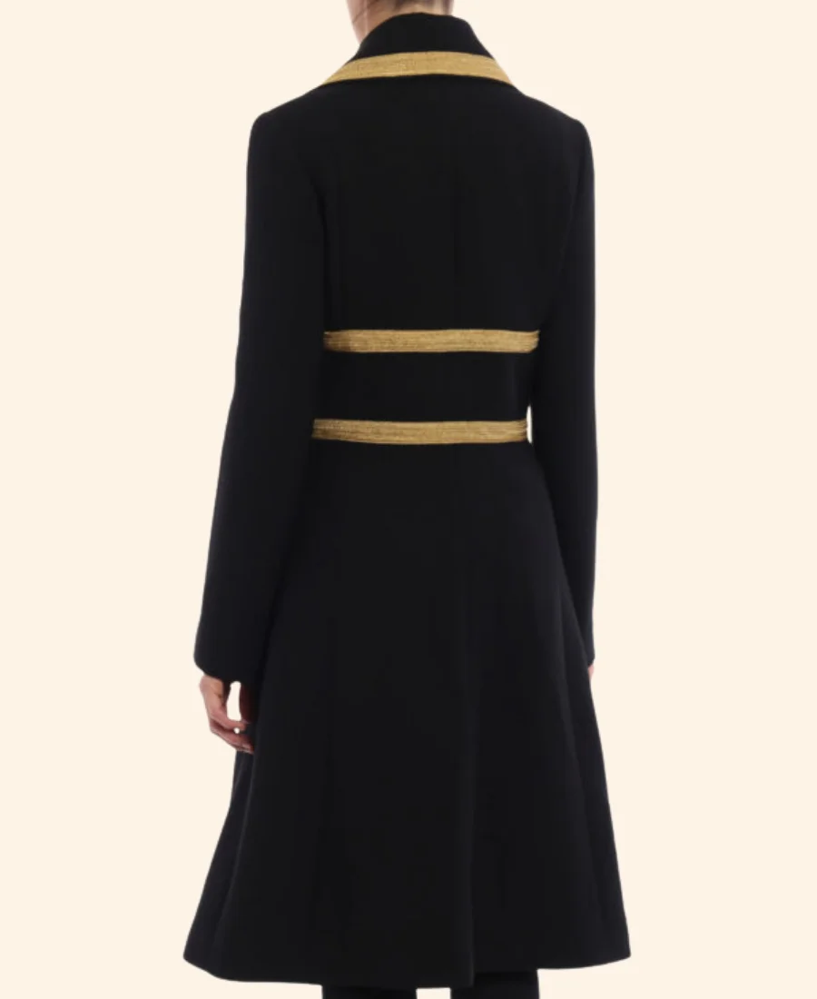 The Today Show Savannah Guthrie Metallic Trim Coat Back Image