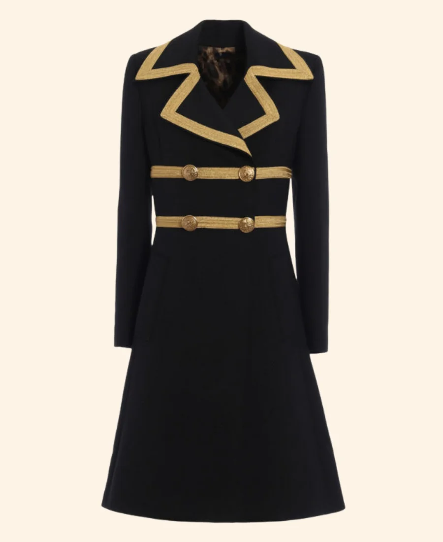 The Today Show Savannah Guthrie Metallic Trim Coat Front Image