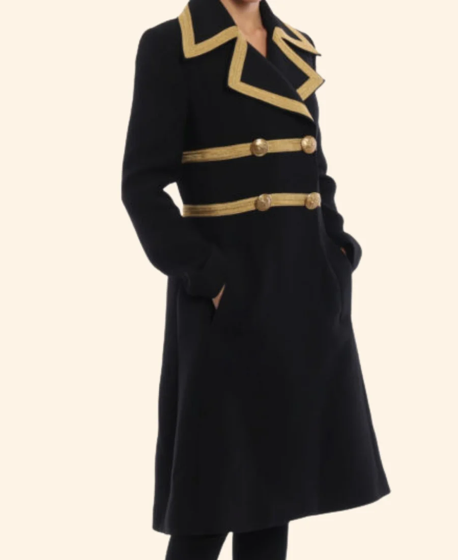 The Today Show Savannah Guthrie Metallic Trim Coat Full Image