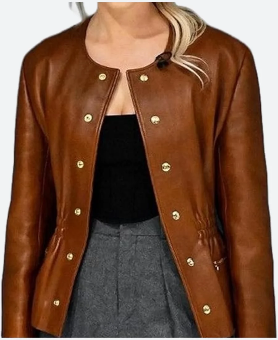The Tonight Show Millie Bobby Leather Jacket
