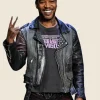 The Tonight Show S12 Kid Cudi Black Leather Jacket Front Image
