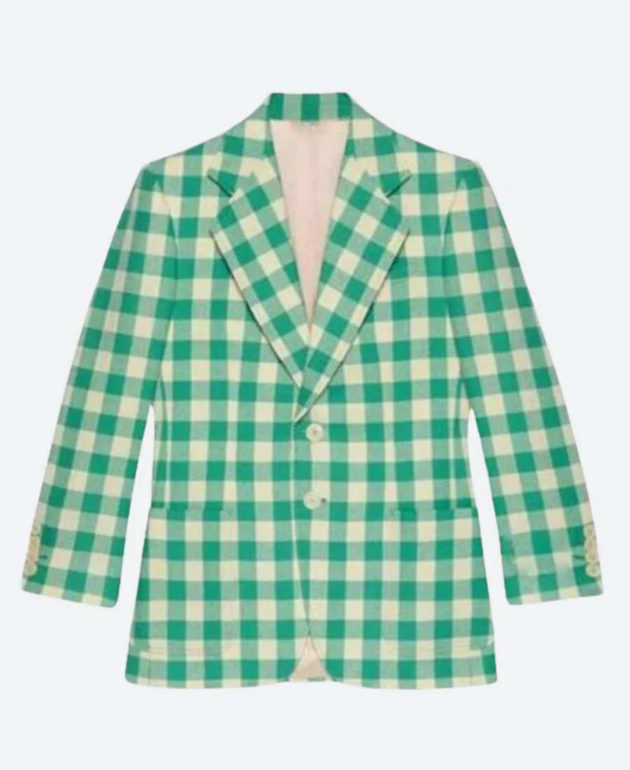 The Voice John Legend Green Plaid Blazer